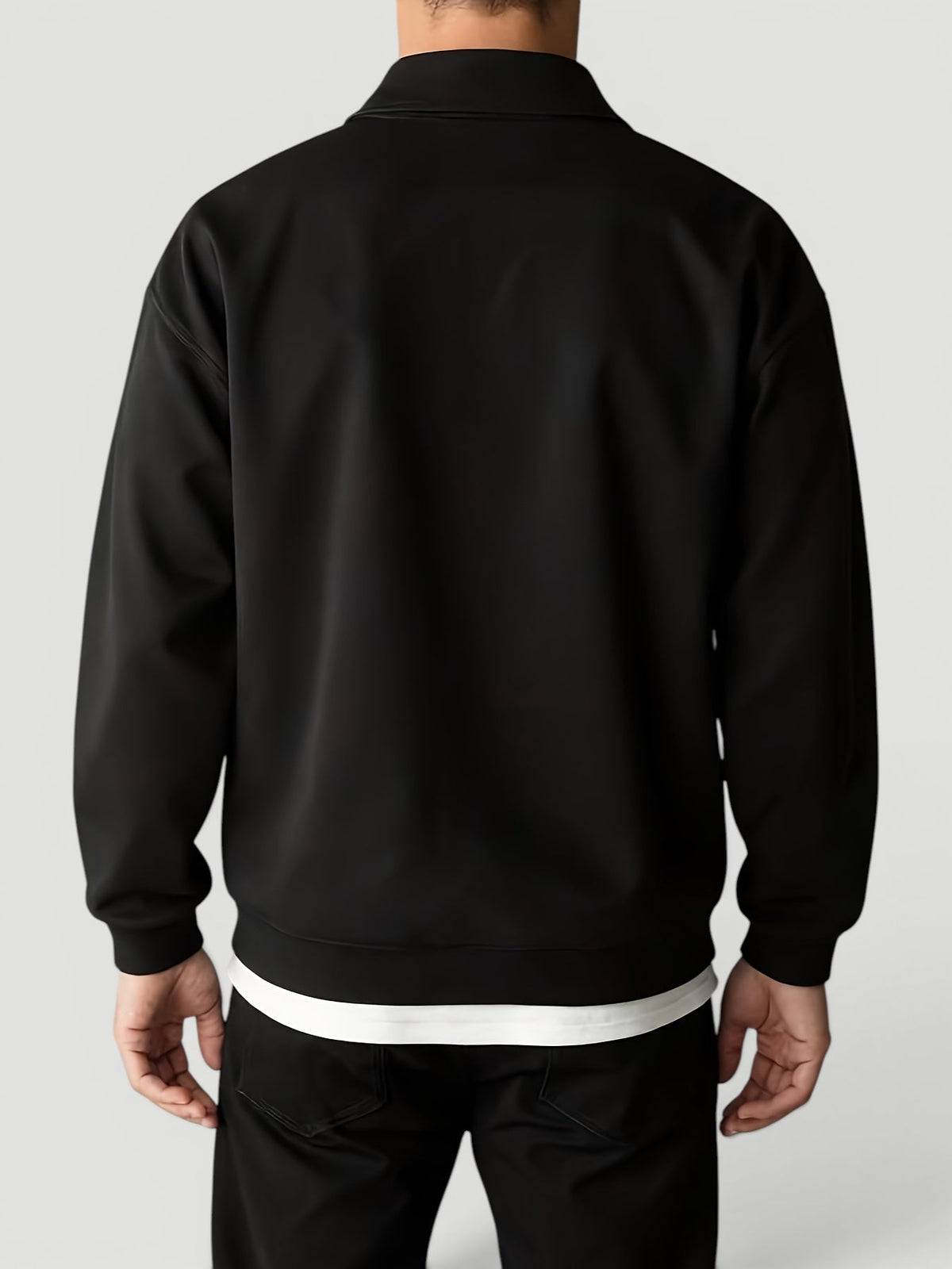 Letvægts quarter-zip pullover til mænd med lynlås
