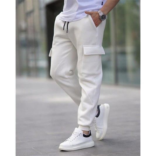 Cargo Joggingbukser Herre Varme med Sidelommer og Snøre Sweatpants