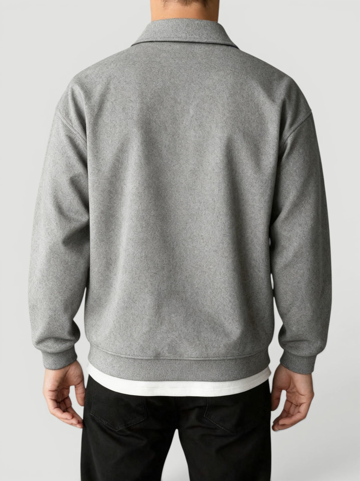 Letvægts quarter-zip pullover til mænd med lynlås