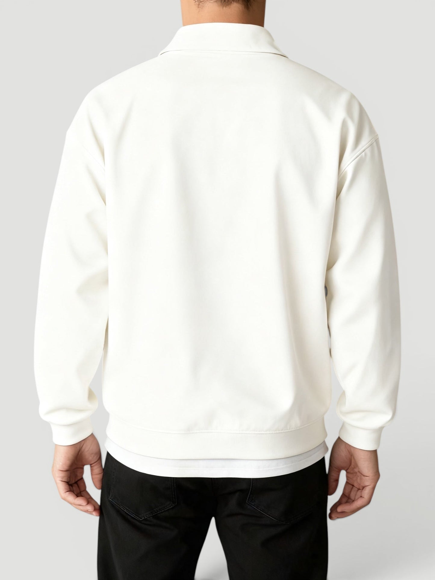 Letvægts quarter-zip pullover til mænd med lynlås