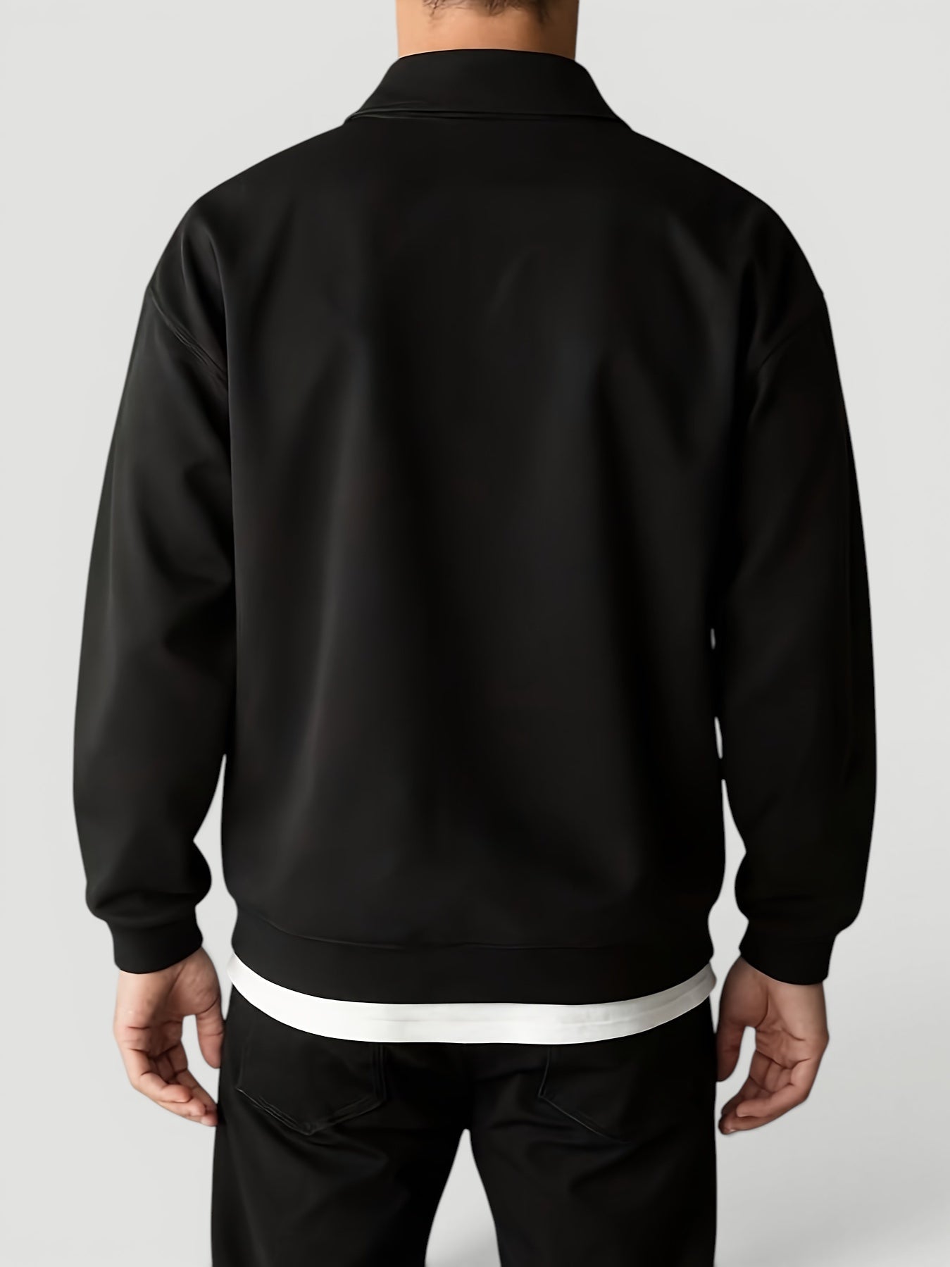 Letvægts quarter-zip pullover til mænd med lynlås