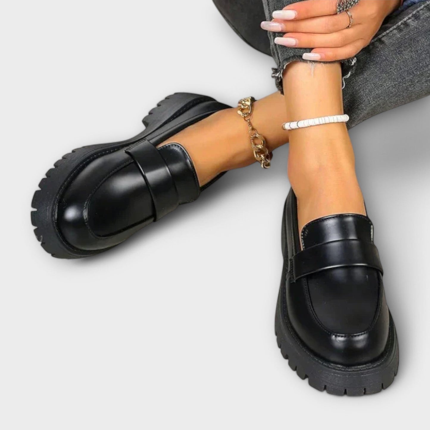Stilfulde loafers til kvinder med grov sål