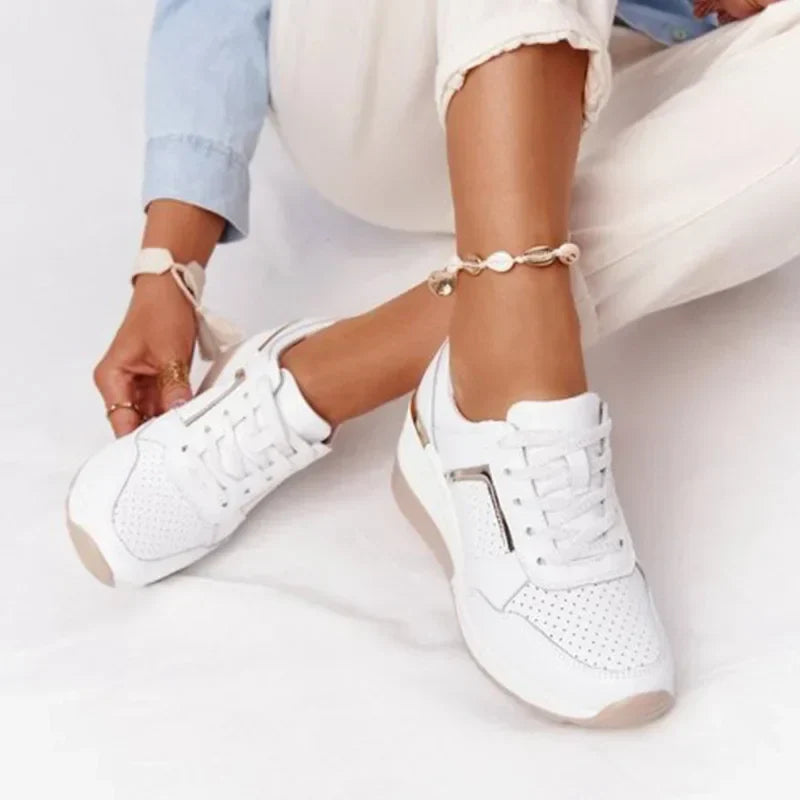 Lette sommer-sneakers damer – åndbare med polstret sål