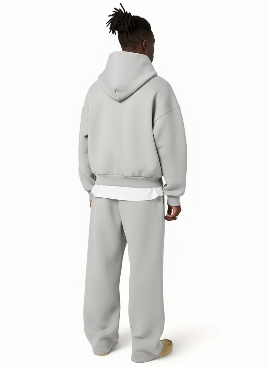 Joggingsæt Herre Varm Oversize Hoodie og Brede Joggingbukser