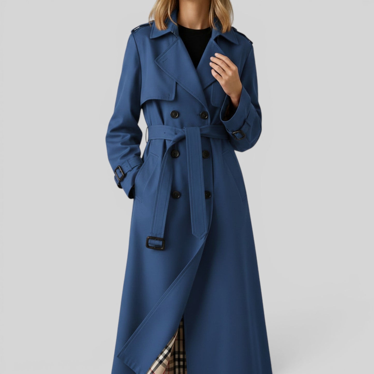 Klassisk trenchcoat med bælte til damer
