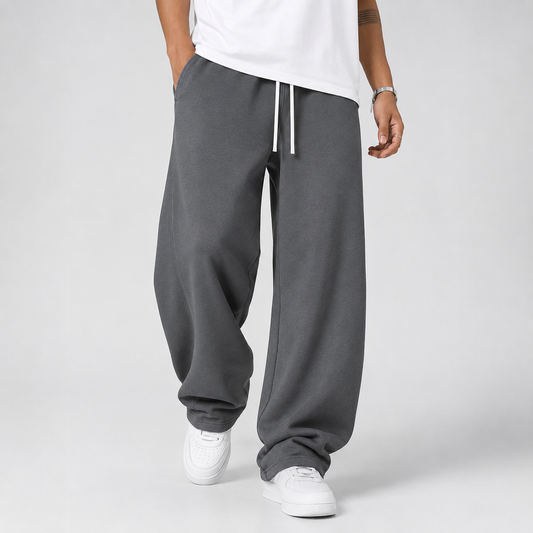 Joggingbukser Herre Varme Brede og Baggy med Snøre i Taljen og Lommer Sweatpants