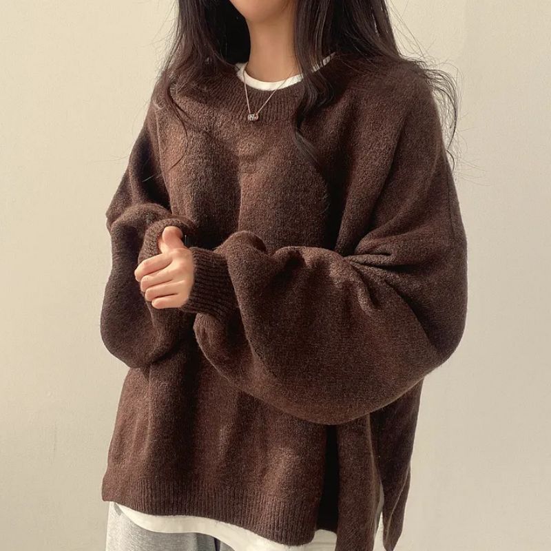Half Zip Sweater Herre Varm med Høj Krave og Ribkanter Striktrøje