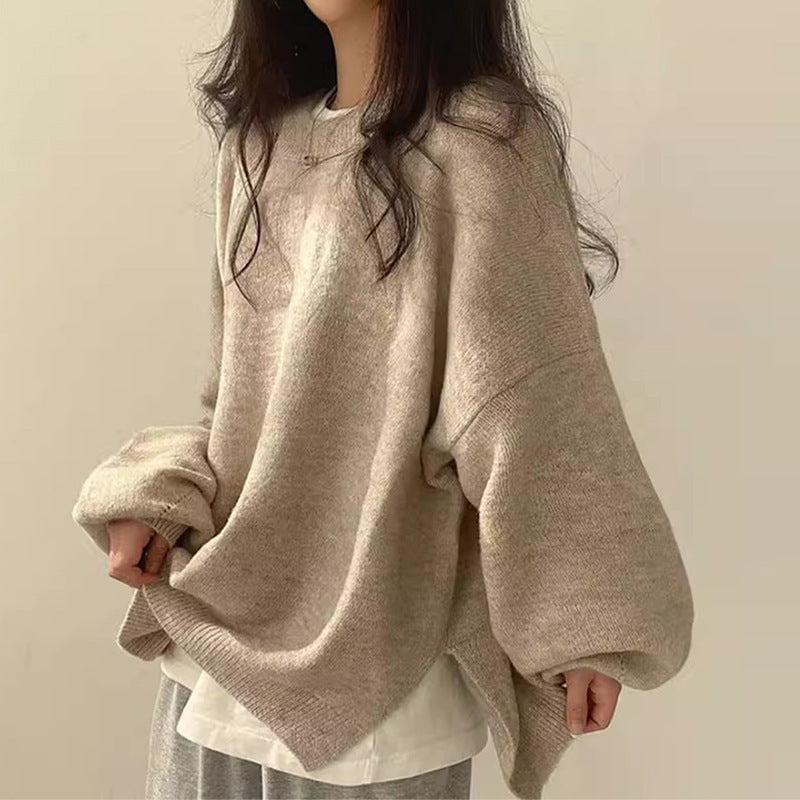 Half Zip Sweater Herre Varm med Høj Krave og Ribkanter Striktrøje